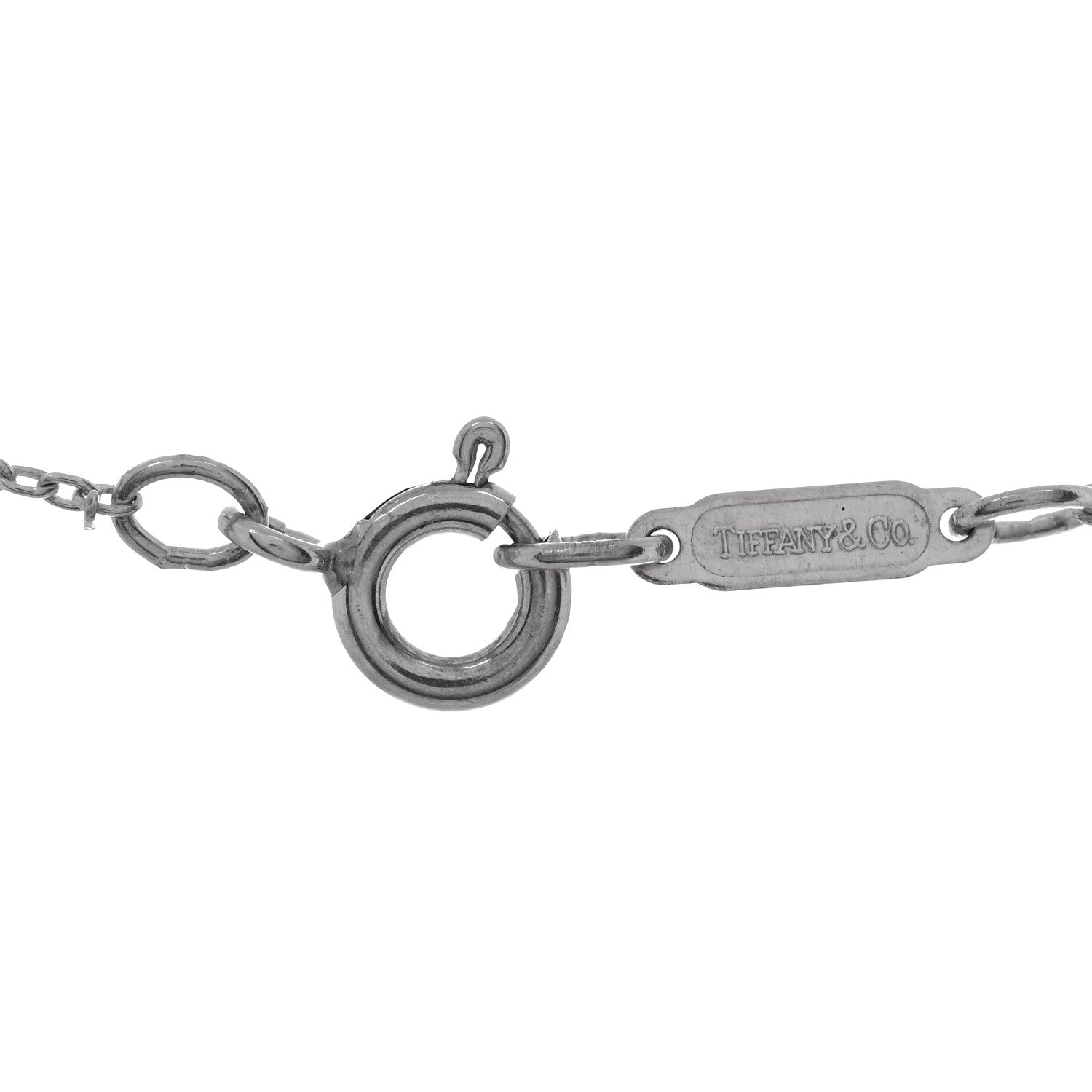Tiffany Sterling Silver Ribbon Pendant Necklace 4 of 4