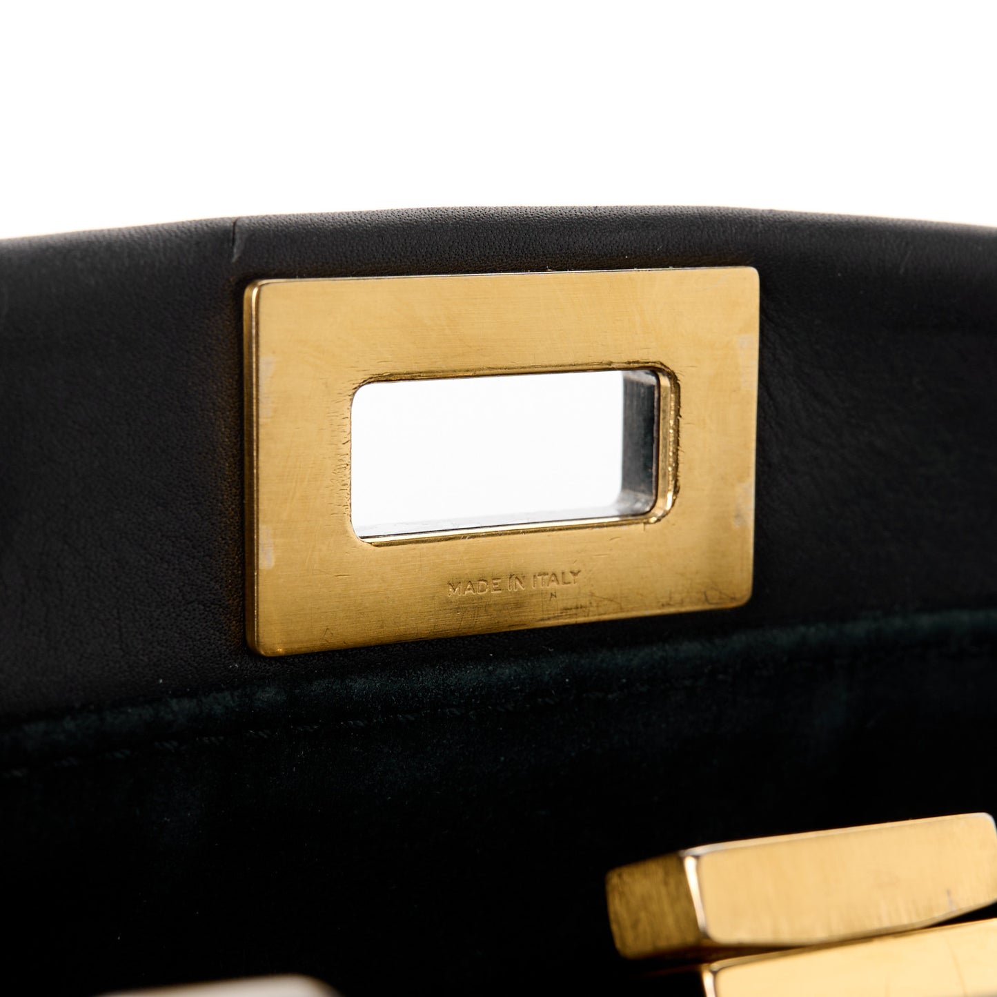Vitello Saddle Mini Peekaboo Iconic Satchel Black