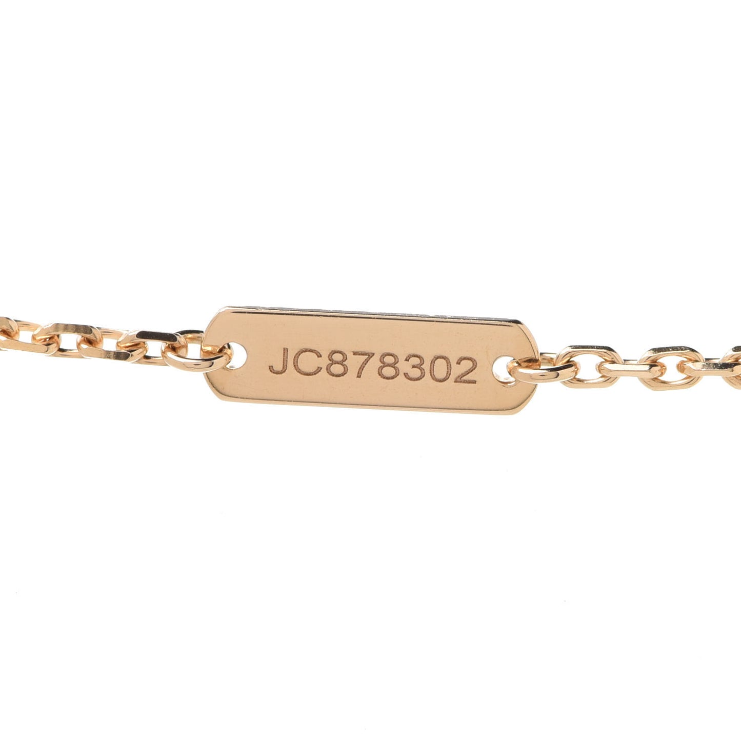 18K Yellow Gold Guilloche Vintage Alhambra Pendant Necklace