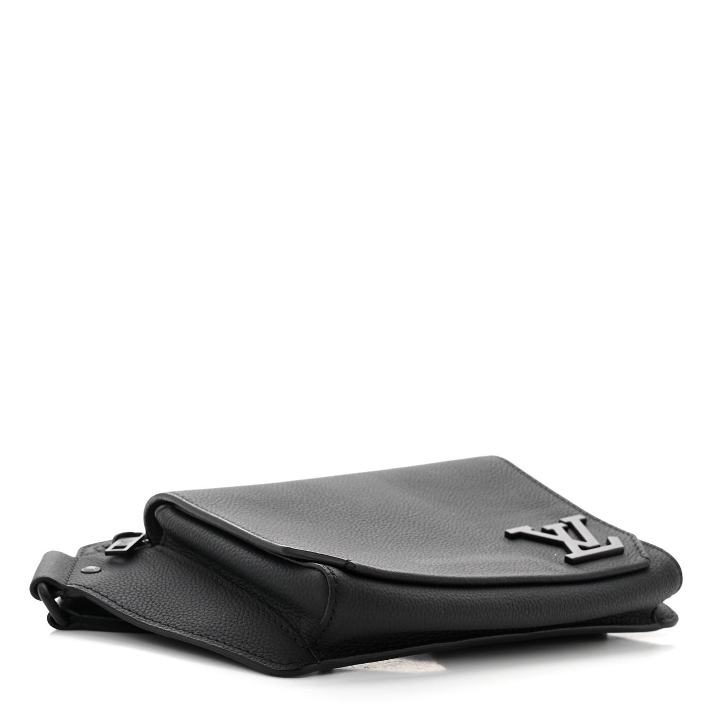 Grained Calfskin Aerogram Takeoff Slingbag Black