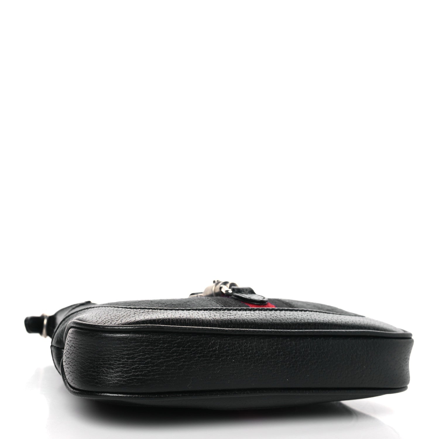 Gucci X BALENCIAGA BB Monogram Calfskin Web Mini Jackie 1961 Hobo Black 4 of 8