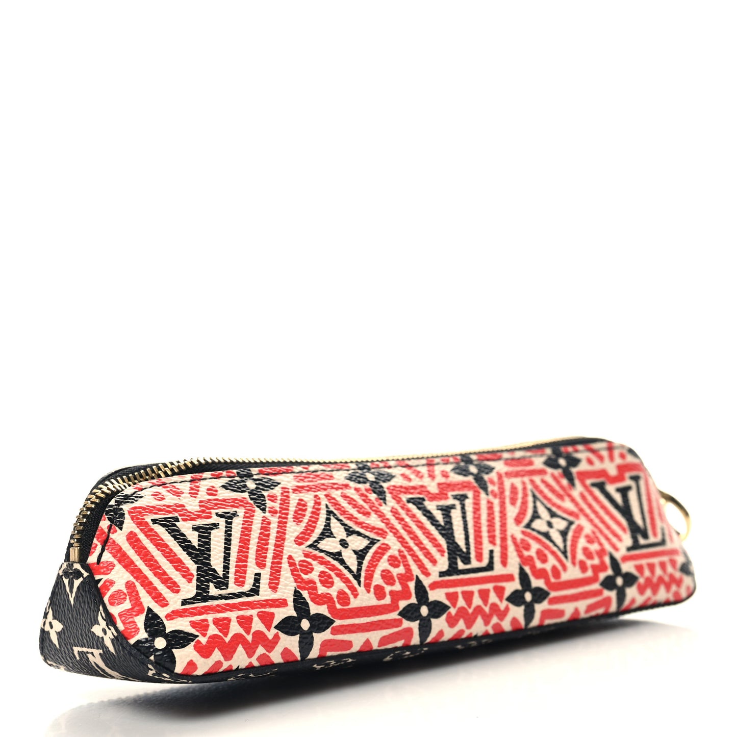 Monogram Giant Crafty Elizabeth Pencil Pouch Creme Rouge Black
