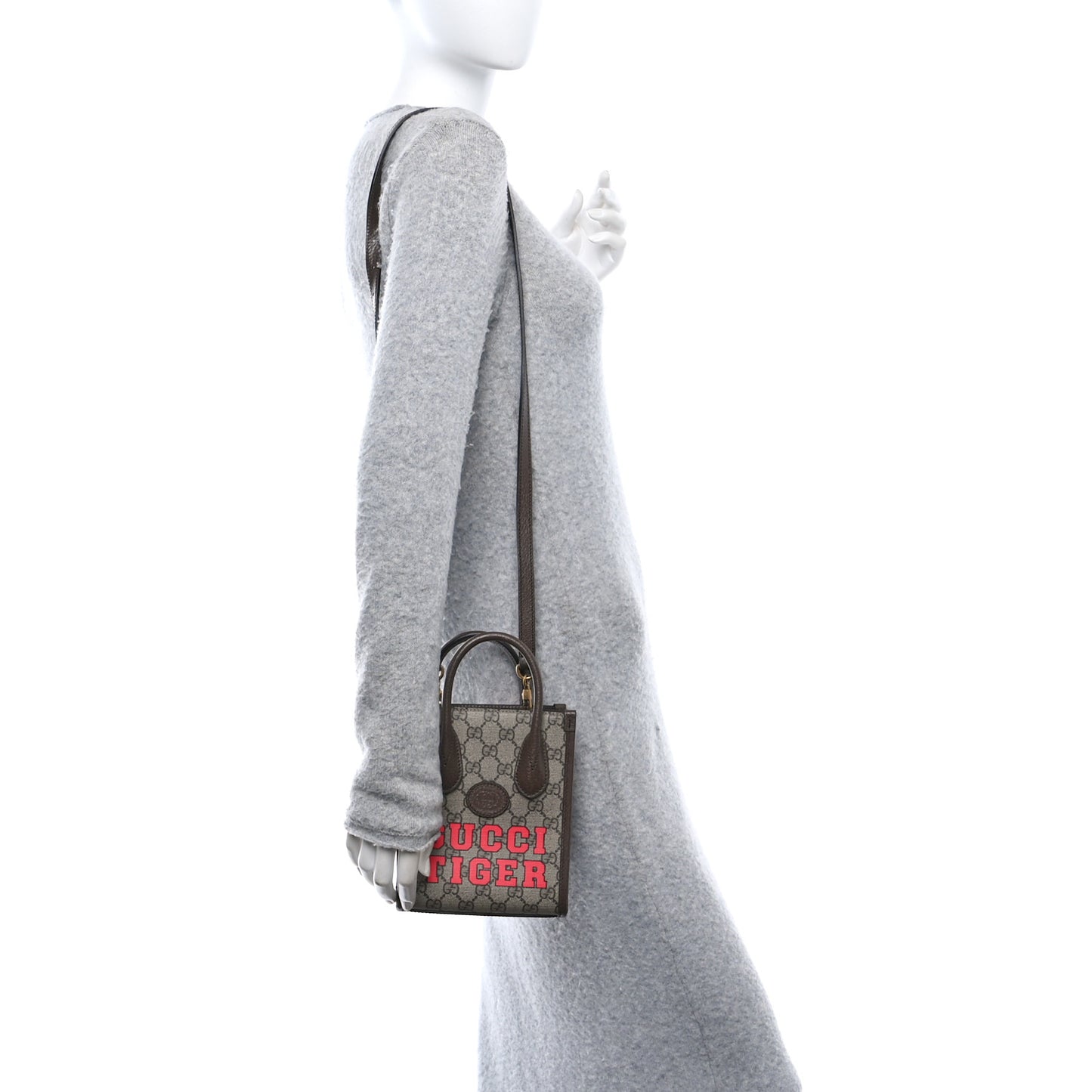 GG Supreme Monogram Textured Dollar Calfskin Web Gucci Tiger Mini Retro Interlocking G Tote Bag Beige Ebony Live Red New Shamarock New Acero