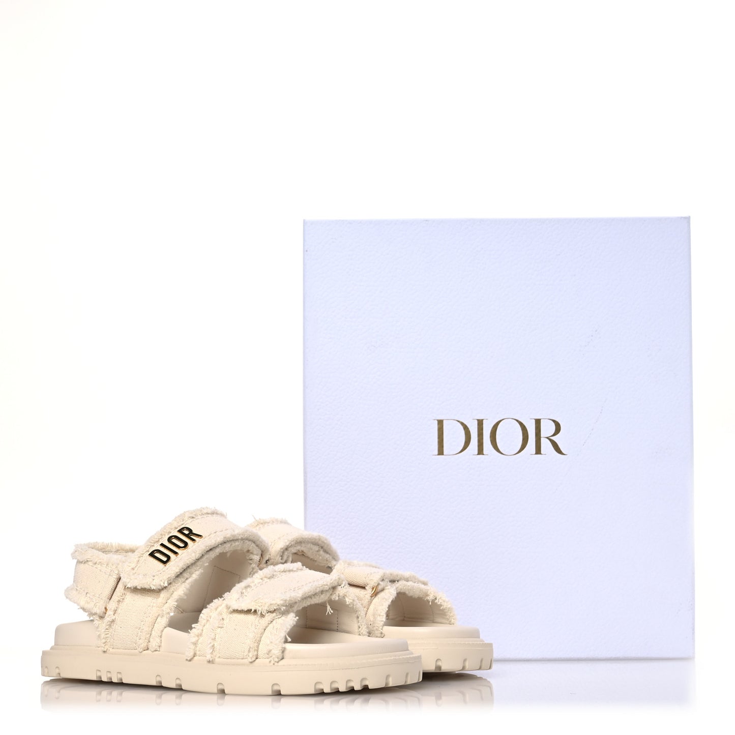 Cotton Dioract 10mm Sandals 37 Ecru