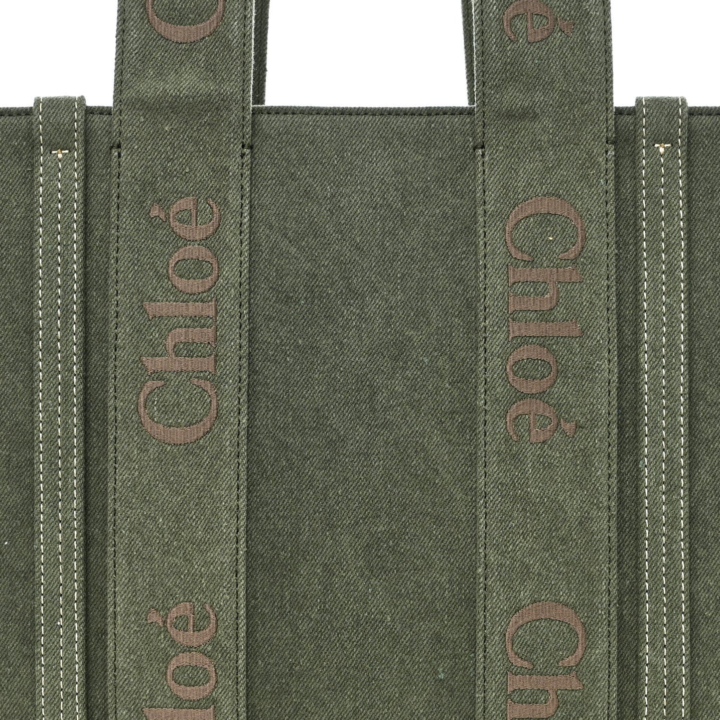 Linen Medium Woody Tote Wide Forest