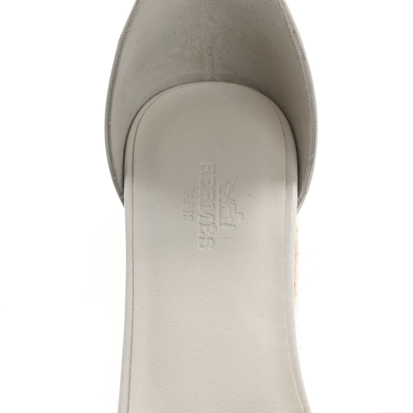 Goatskin Elda Espadrille Wedge Sandals 35 White