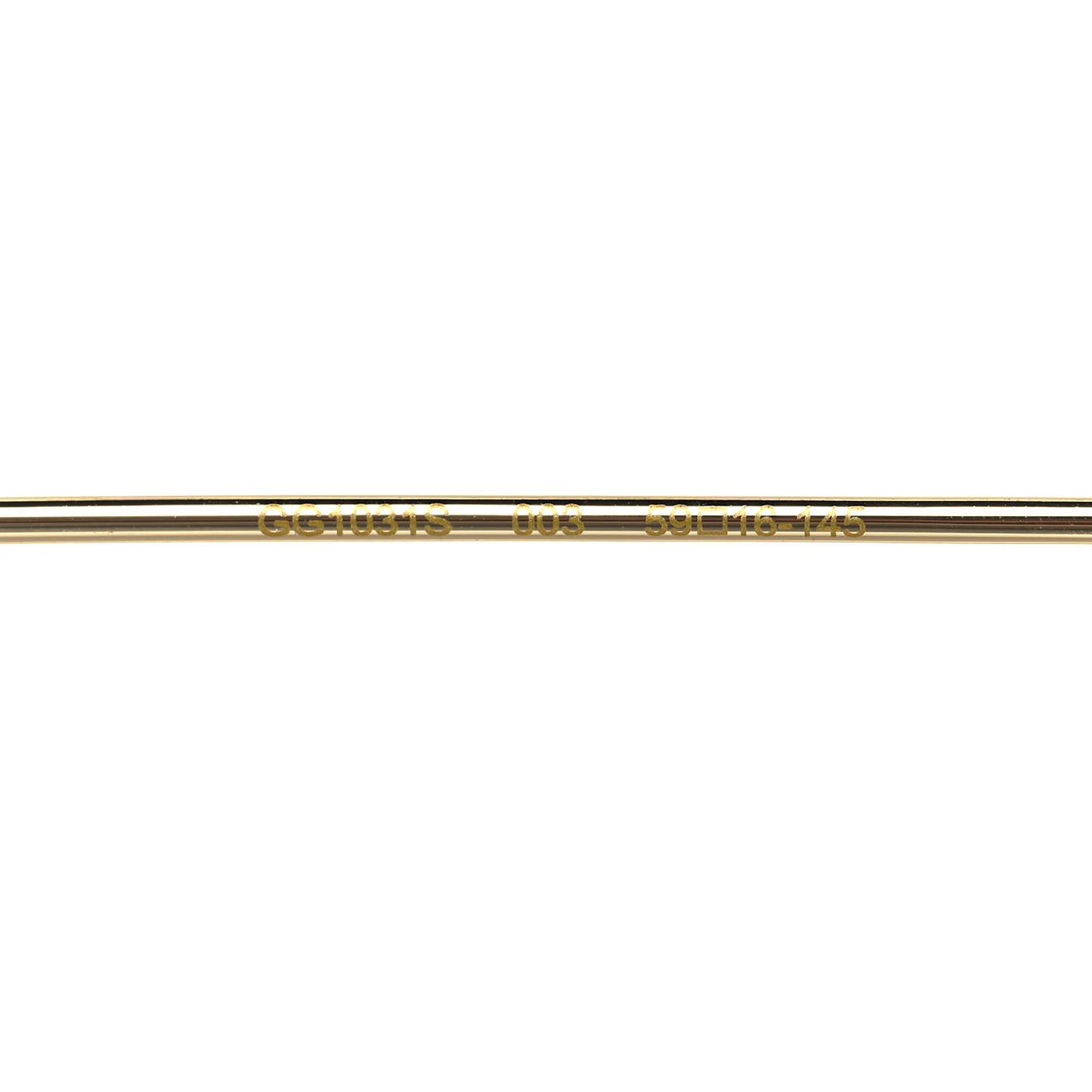 Metal Fork Square Frame Sunglasses GG1031S Gold