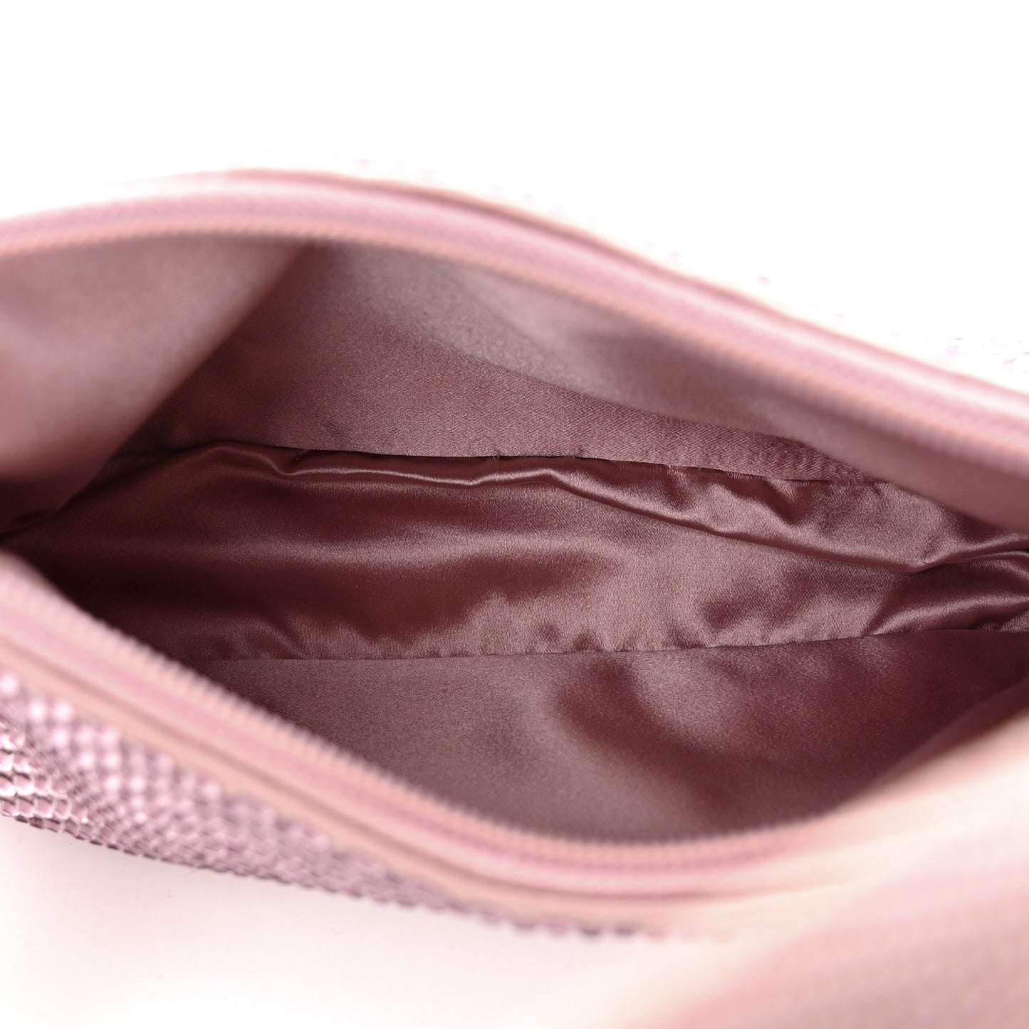 Satin Crystal Mini Re-Edition 2000 Bag Alabastro
