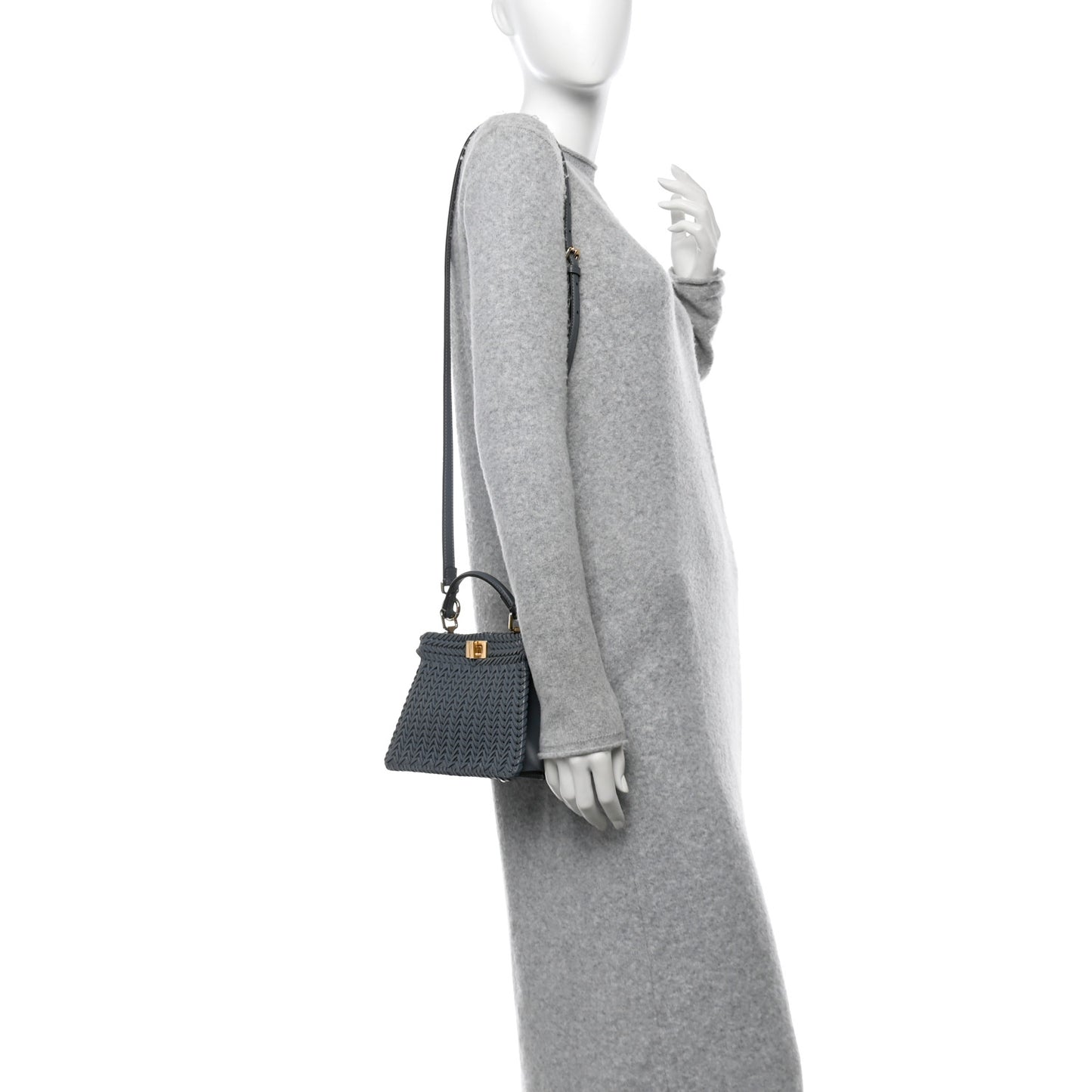 Vitello King Shiny Nappa Intreccio Petite Peekaboo I SEE U Satchel  Tempesta