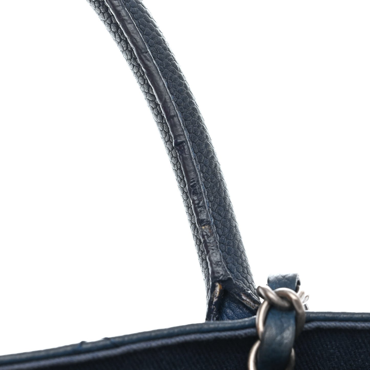 Grained Vegetal Calfskin Urban Shopping Tote Blue