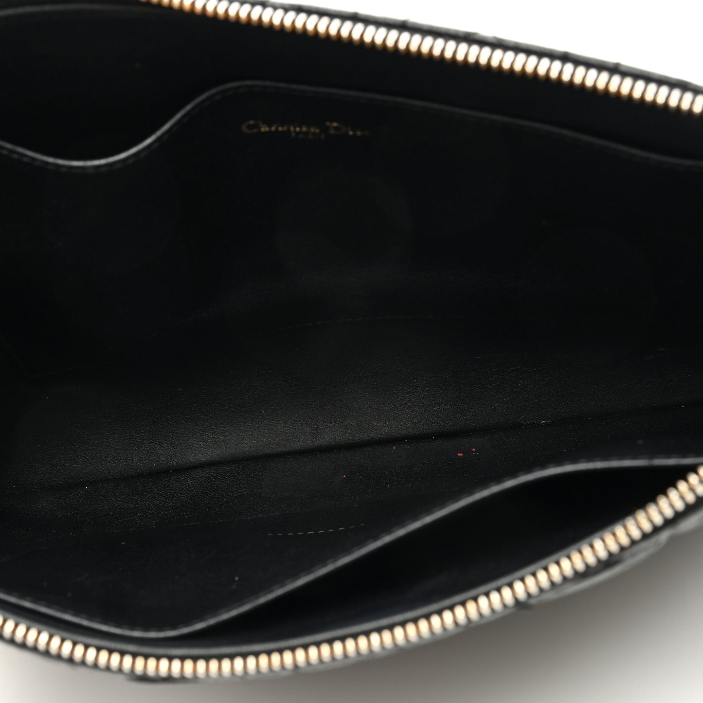 Supple Calfskin Cannage Large Caro Daily Pouch Black