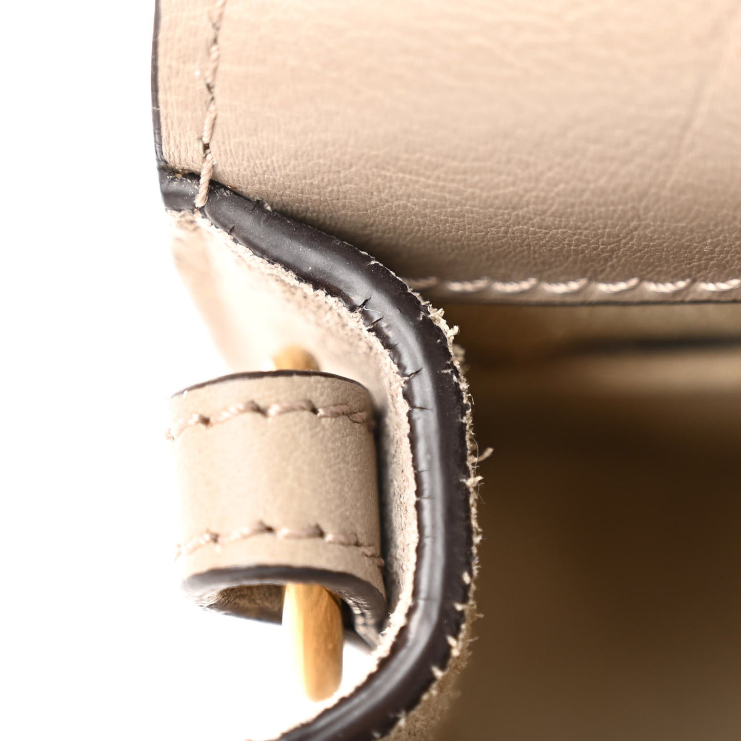 Calfskin Suede Small Nile Bracelet Bag Motty Grey