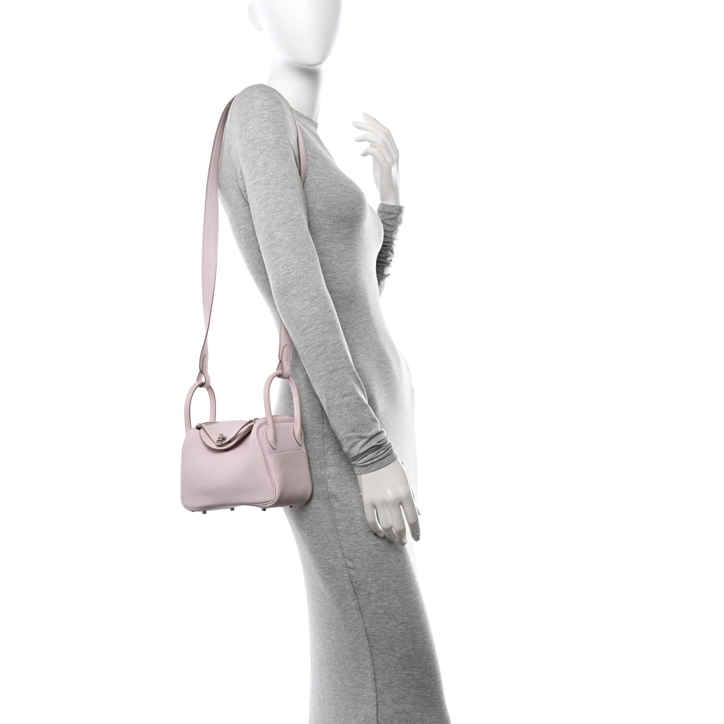 Taurillon Clemence Verso Mini Lindy 20 Mauve Pale Mushroom