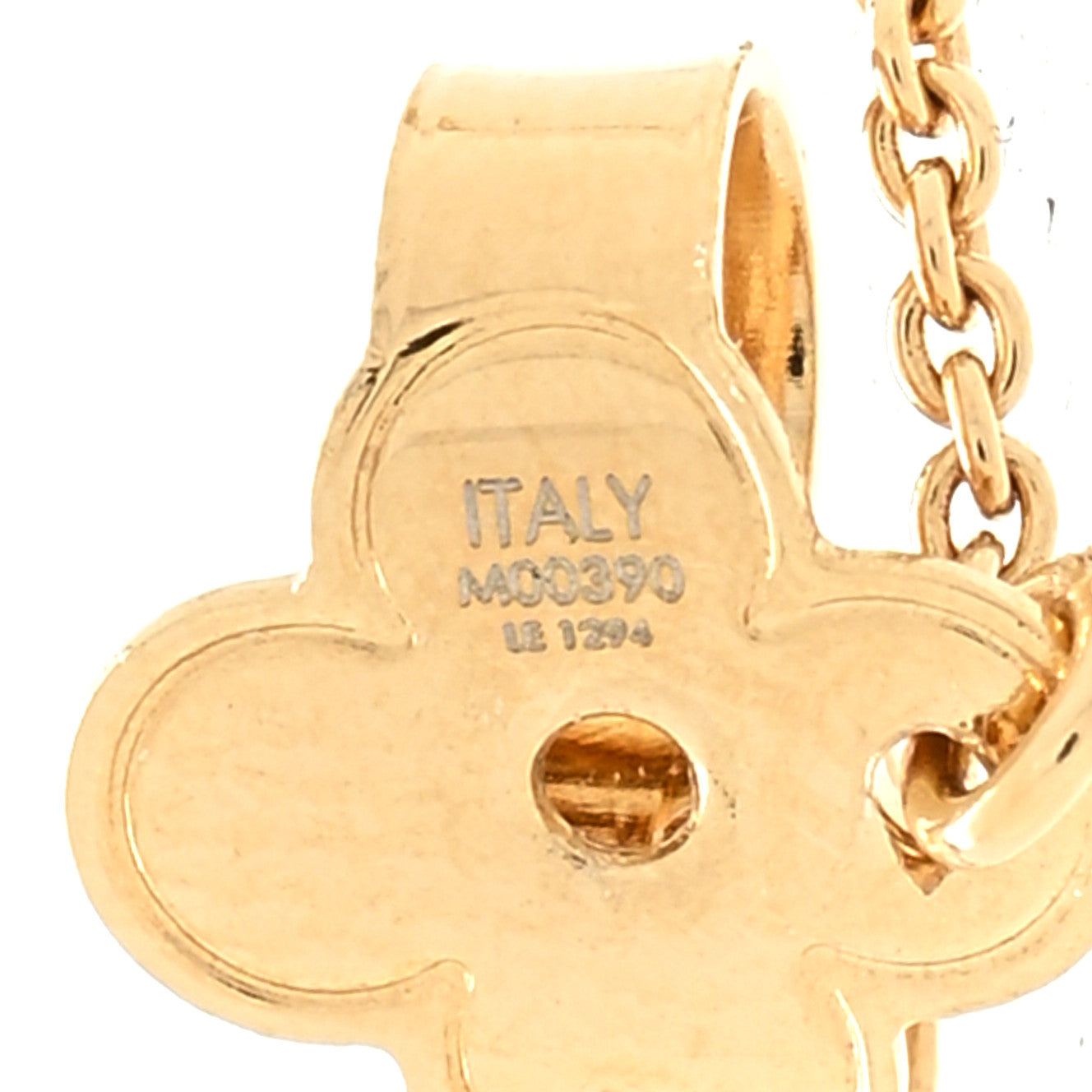 Louis Vuitton Metal Crystal Petit Louis Earrings Gold 4 of 4