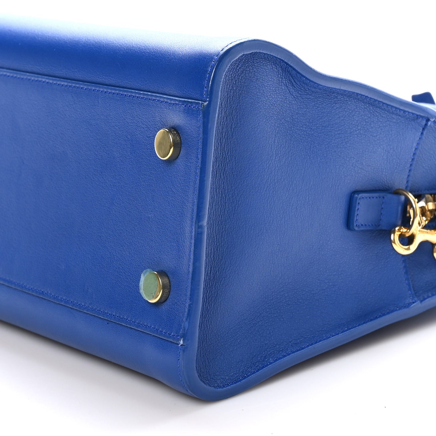 Calfskin Small Monogram Cabas Blue Majorelle