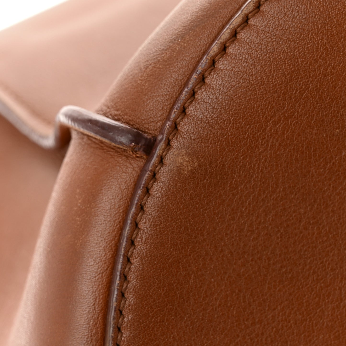 Smooth Calfskin Long Strap Big Bucket Bag Tan