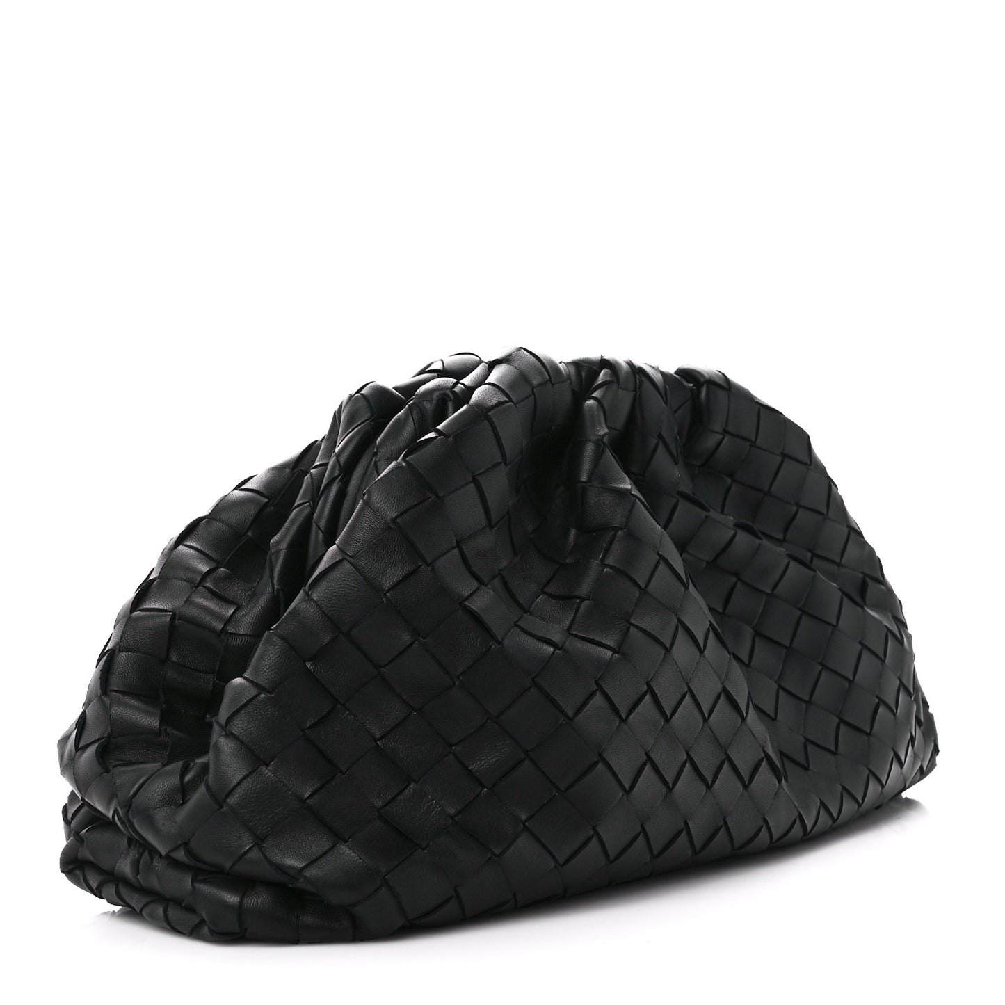 Nappa Maxi Intreccio The Pouch Oversized Clutch Black