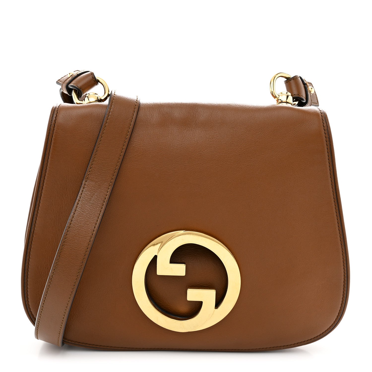 Gucci Roxy Calfskin Web Medium Blondie Shoulder Flap Bag Cuir