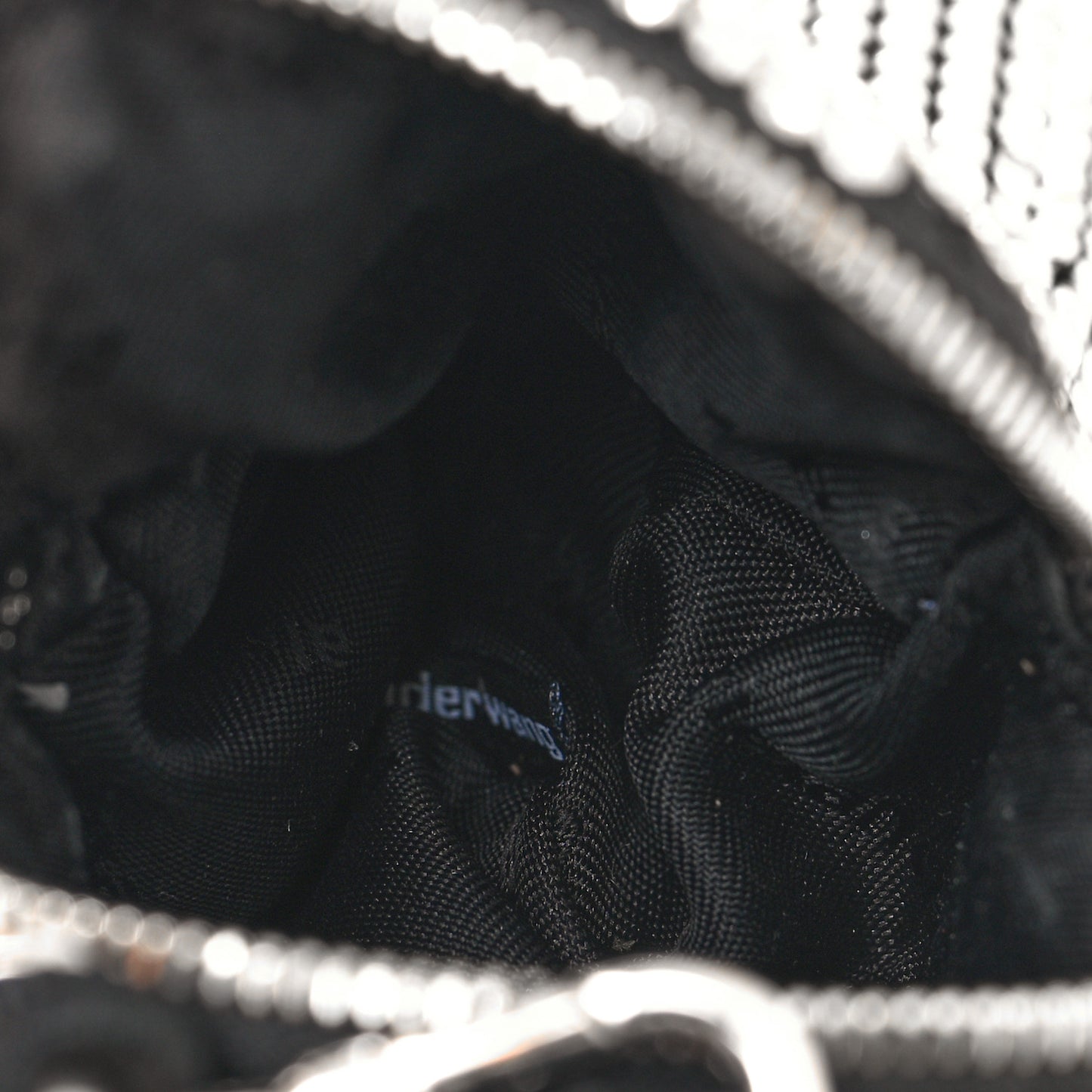 Crystal Mesh Beiress Wristlet White