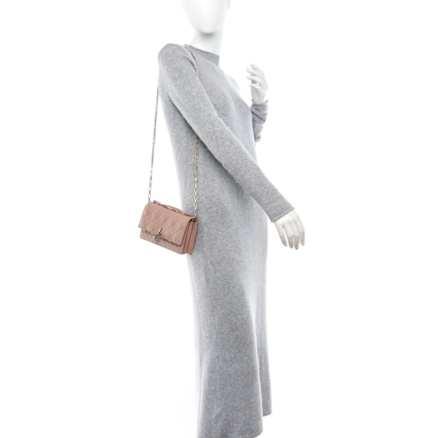 Lambskin Cannage Mini My Dior Bag Rose Des Vents