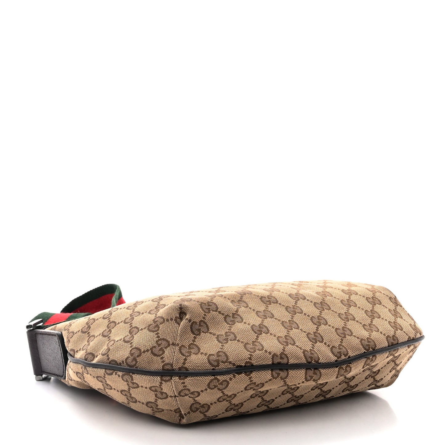 Monogram Web Medium Half Moon Hobo Dark Brown