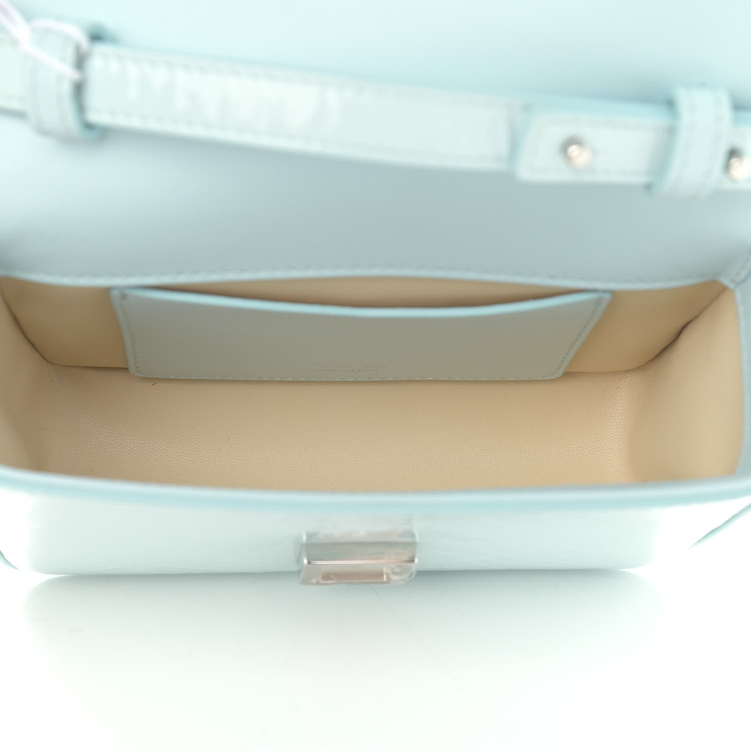 Givenchy Patent Textured Goatskin Mini 4G Crossbody Sky Blue 5 of 11