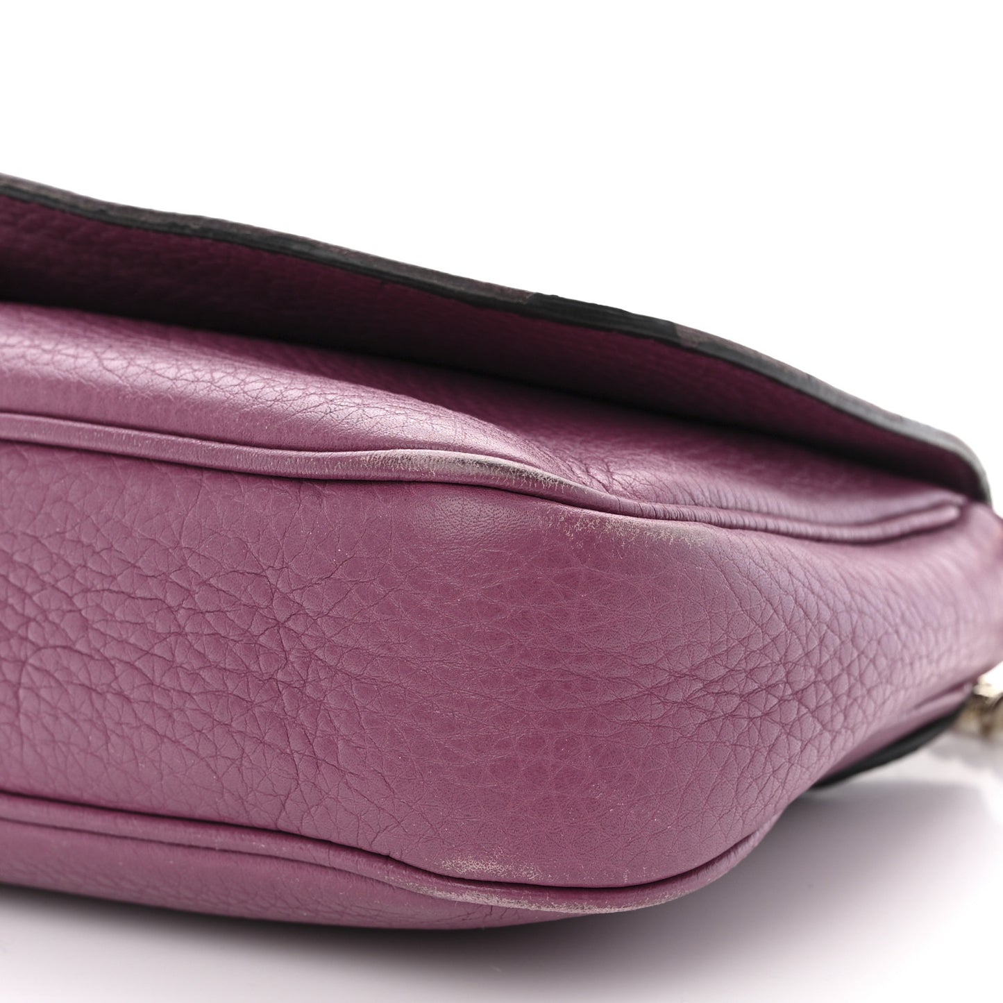 Pebbled Calfskin Medium Soho Flap Crossbody Peonia Flower