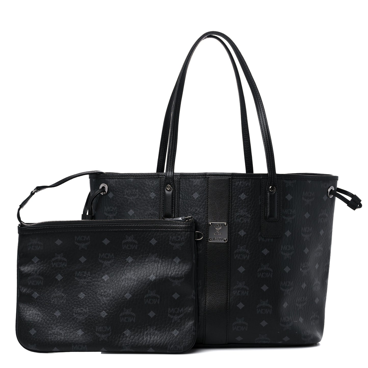 Visetos Medium Liz Reversible Shopper Tote Black