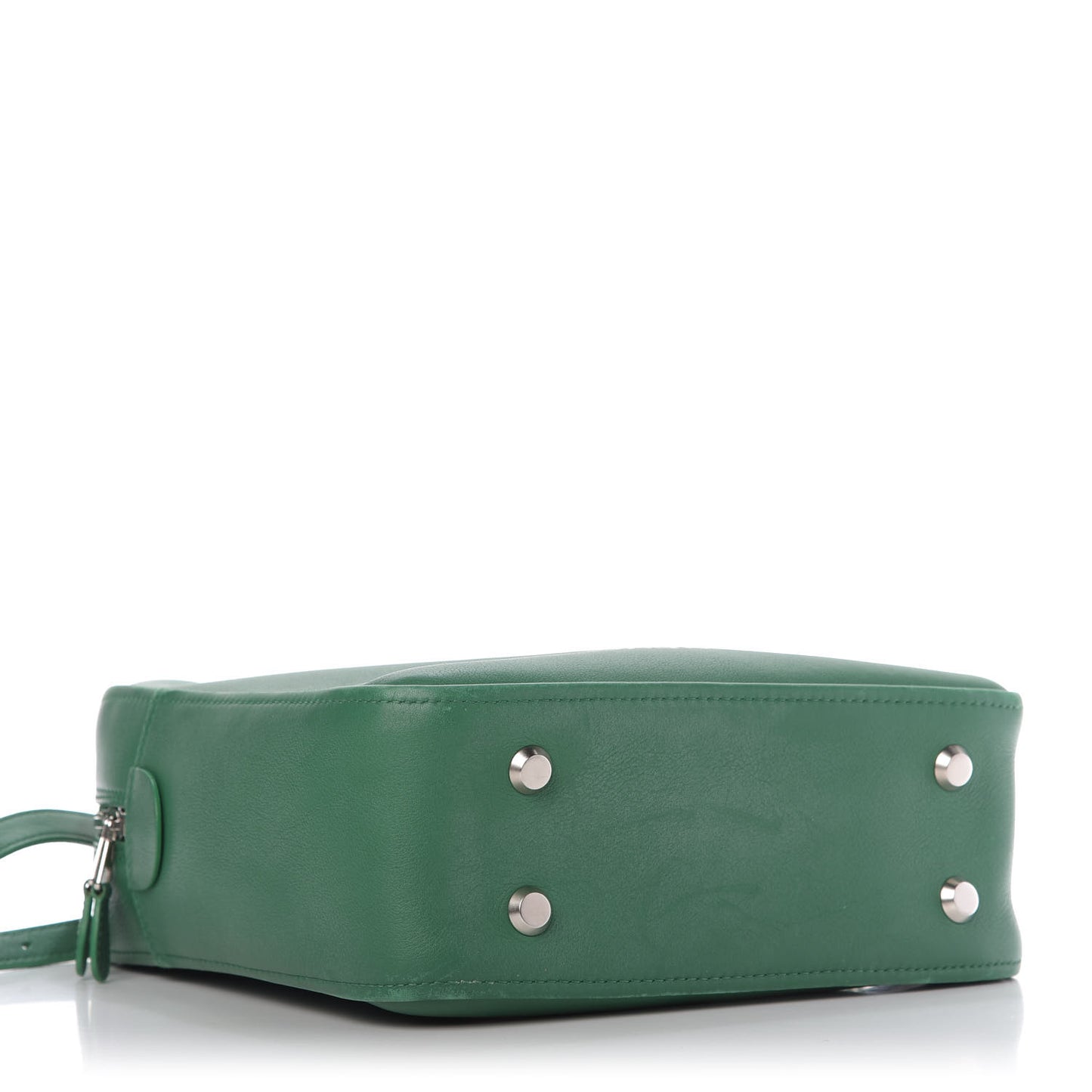 Shiny Day Calfskin S Triangle Duffle Vert Irlandais