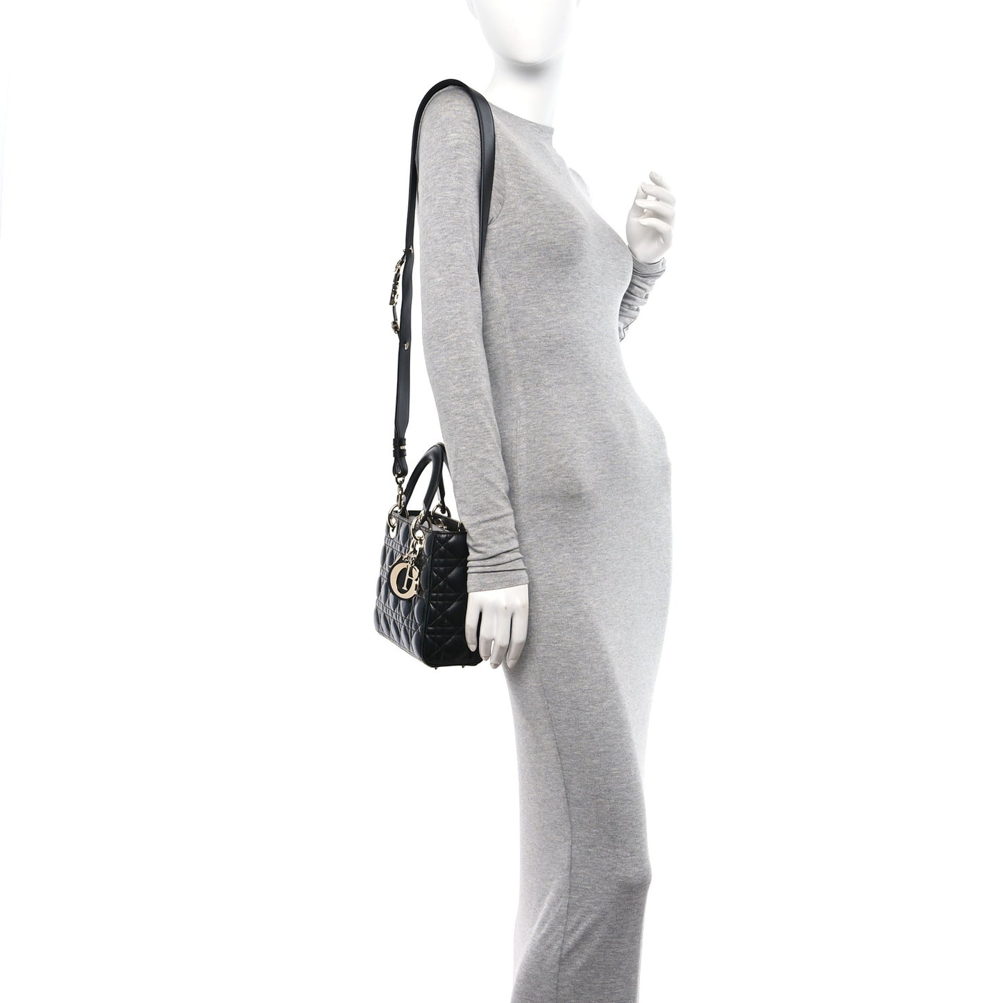 Lambskin Cannage Small My ABCDior Lady Dior Black