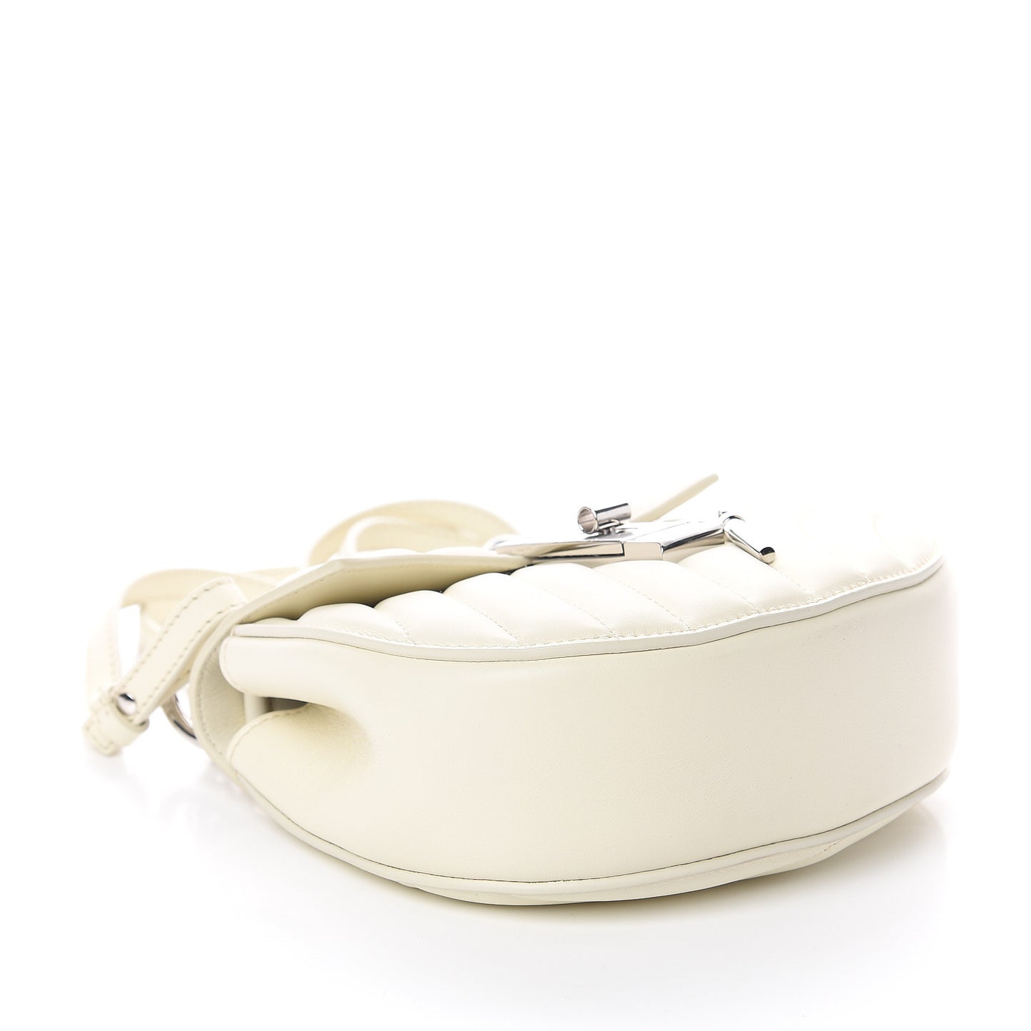 Calfskin Quilted Mini Drew Bijou Shoulder Bag Natural White