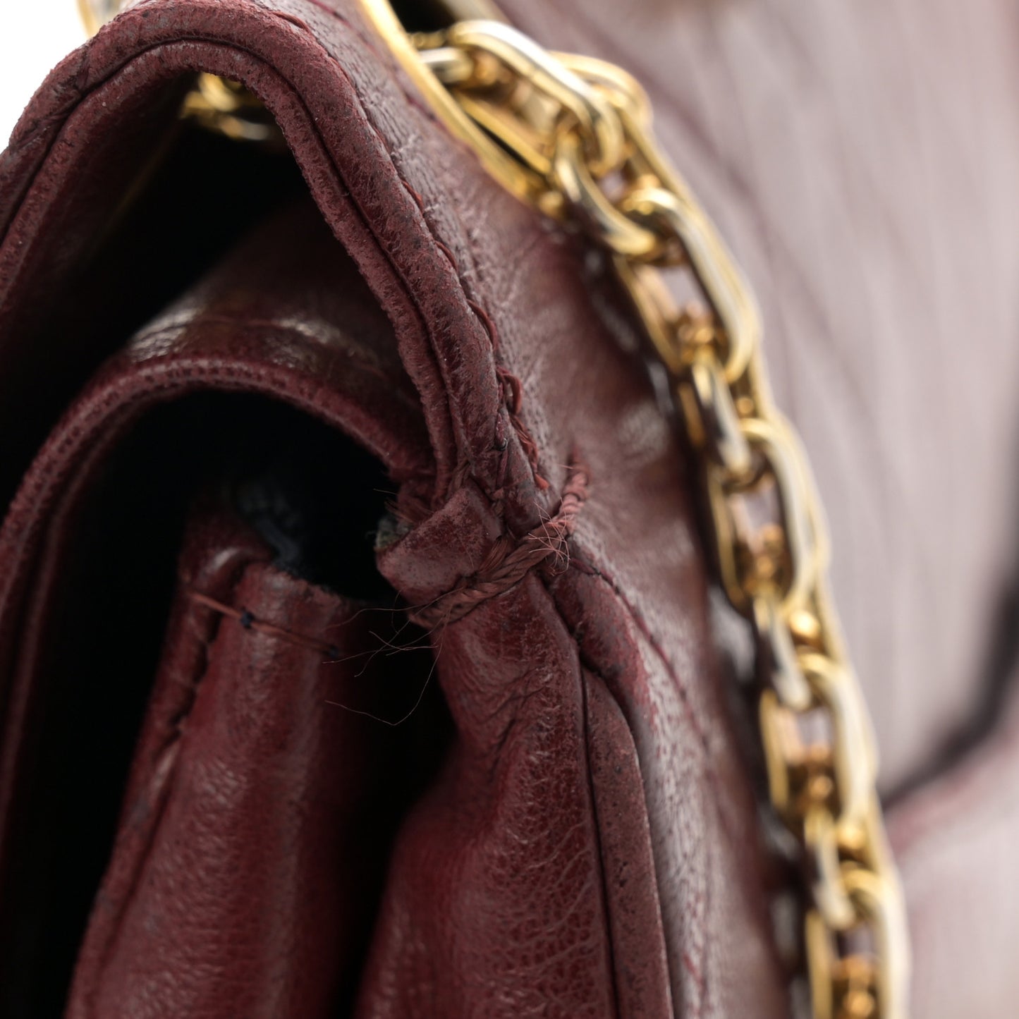 Lambskin Quilted Medium Double Flap Bijoux Chain Bordeaux