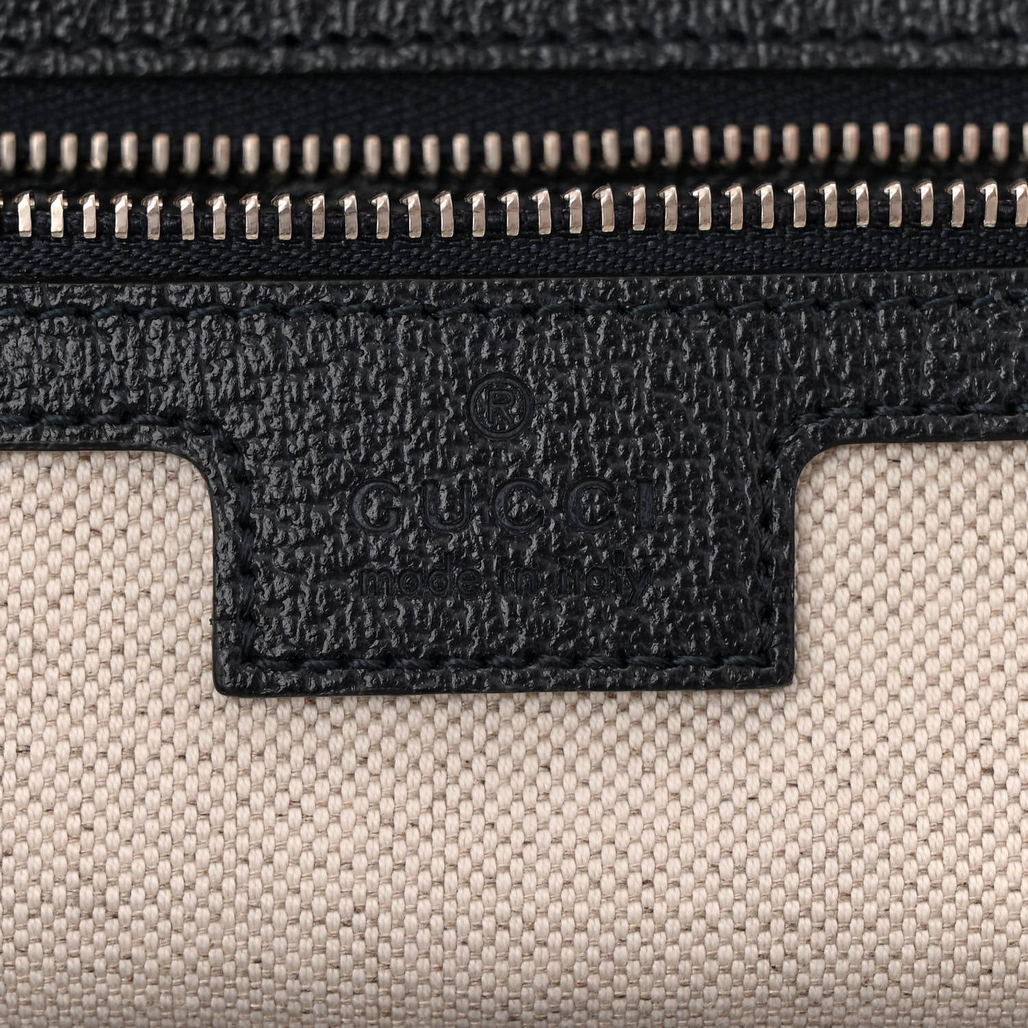 Gucci GG Supreme Monogram Textured Calfskin Web Medium Ophidia Shopping Tote Beige Blue 6 of 10