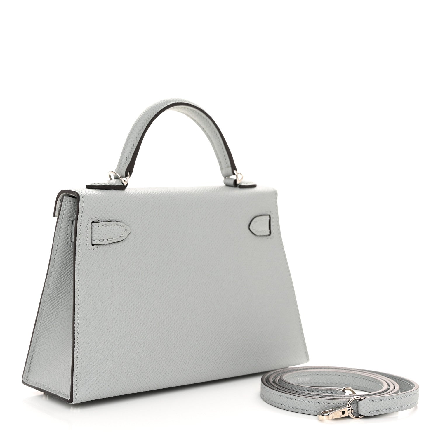 Hermes Epsom Mini Kelly Sellier 20 Bleu Glacier 3 of 11
