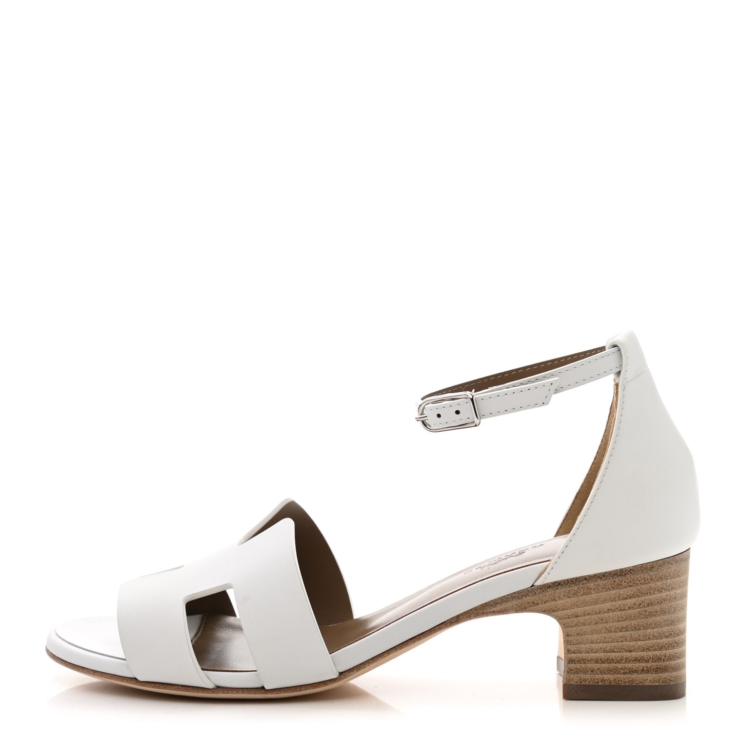 Calfskin Encens 50 Sandals 36 White