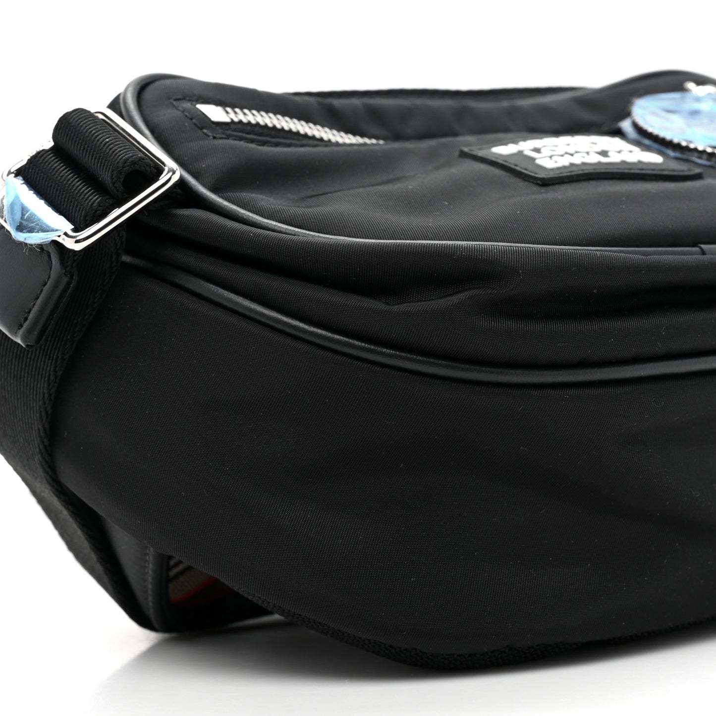 Econyl Logo Print Bum Bag Black