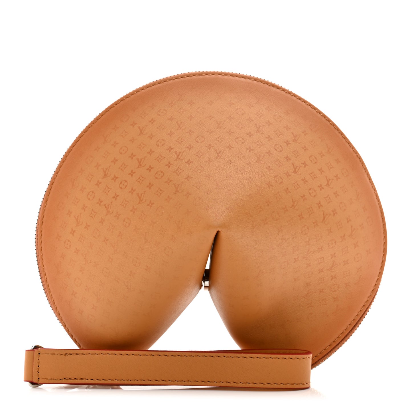 Calfskin Monogram Fortune Cookie Pouch Purple