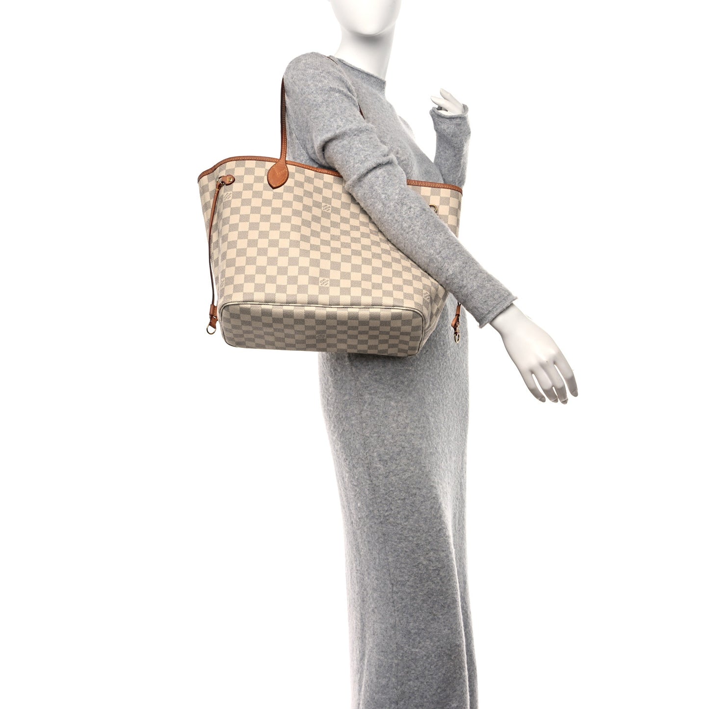 Damier Azur Neo Neverfull MM Rose Ballerine