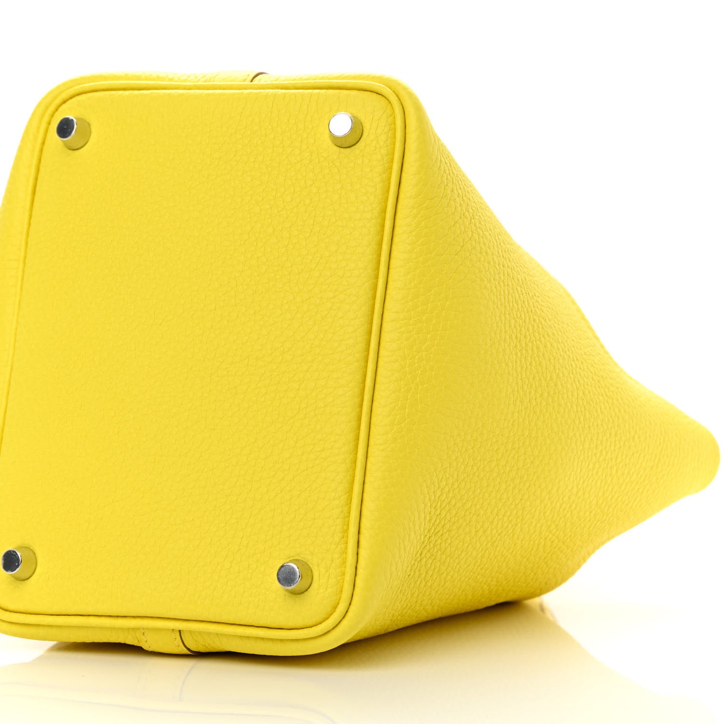 Taurillon Clemence Matte Alligator Picotin Lock Touch 18 PM Mimosa