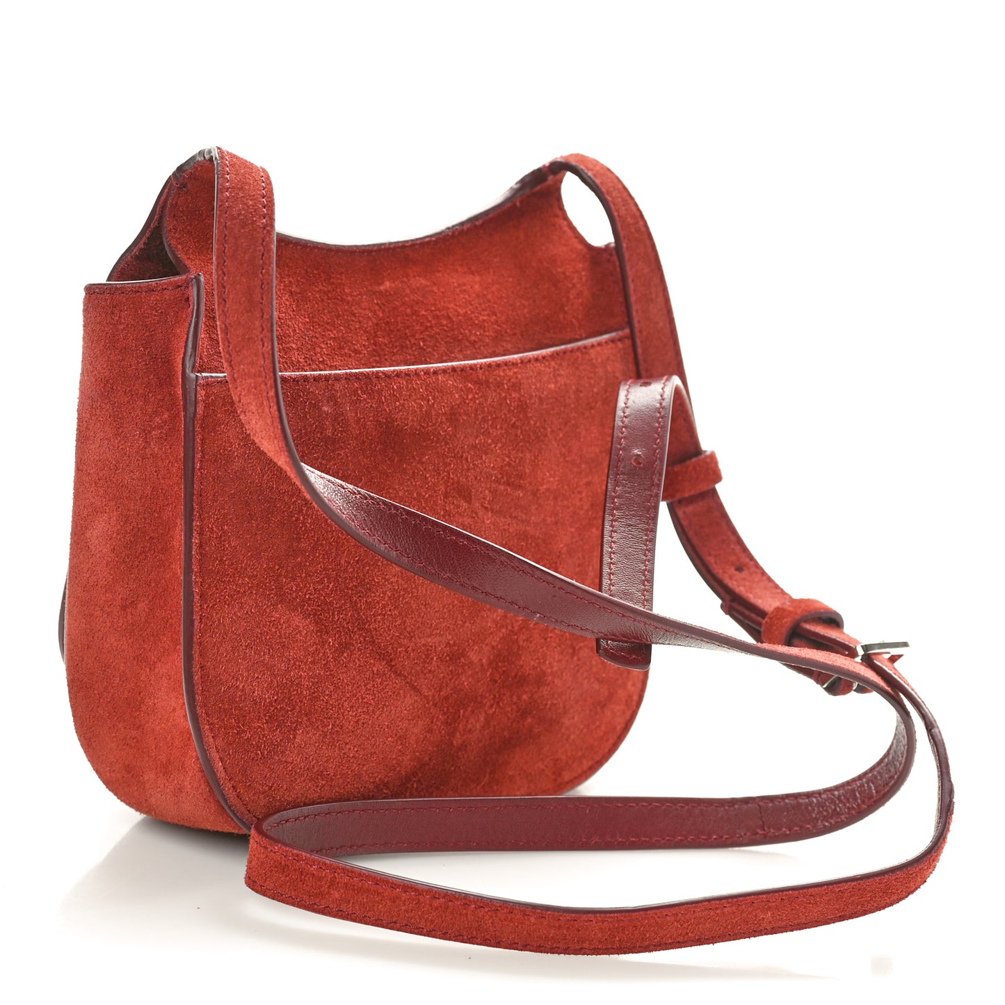 Suede Hunting Bag 7 Dark Vermilion