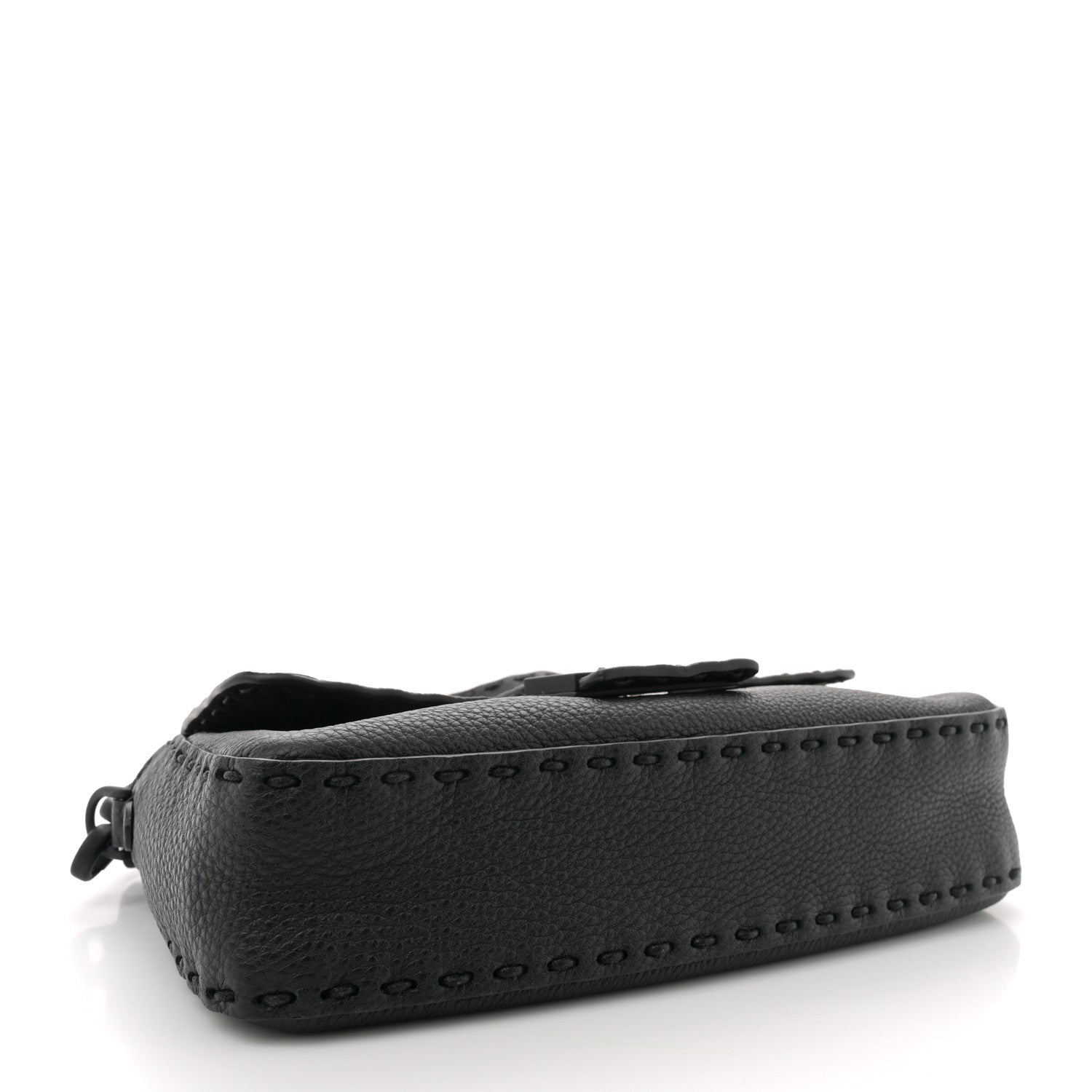 Fendi Cuoio Romano Selleria Baguette Black Black 4 of 12