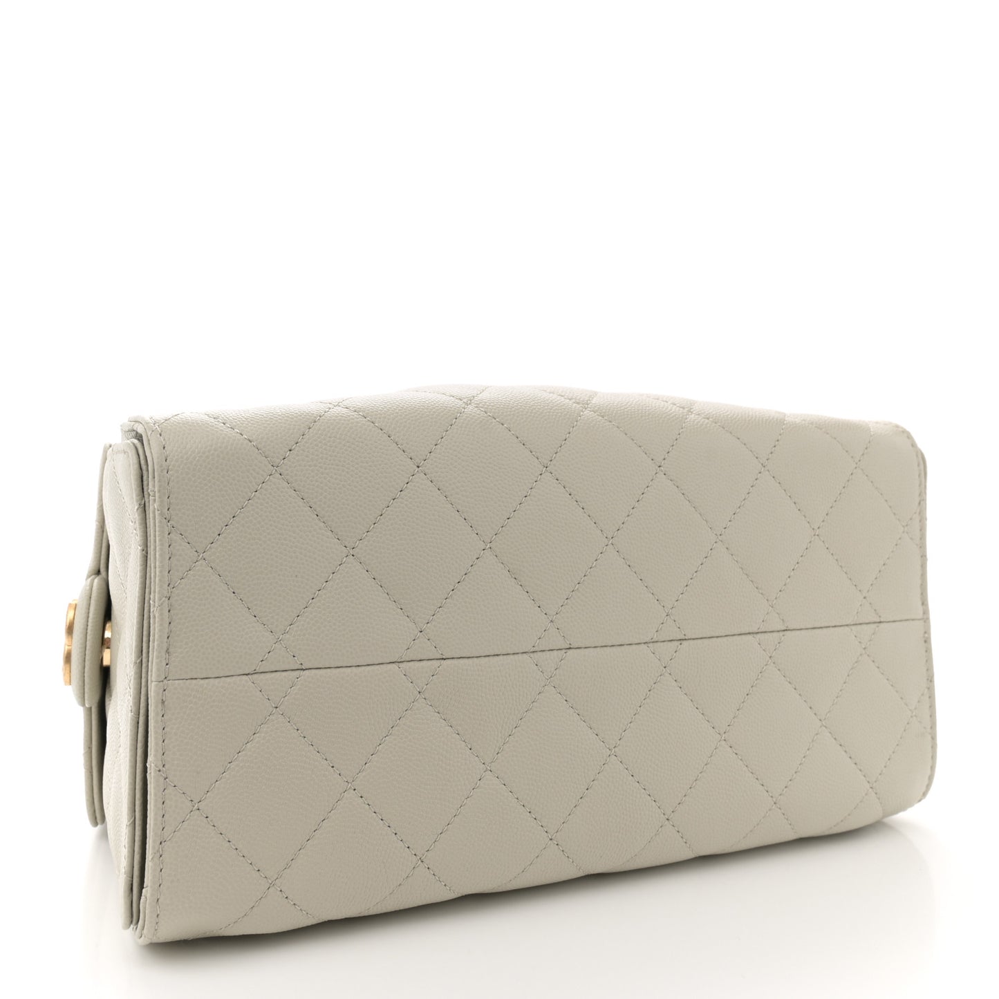 Caviar Quilted Small Chanel 25 Handbag Light Grey