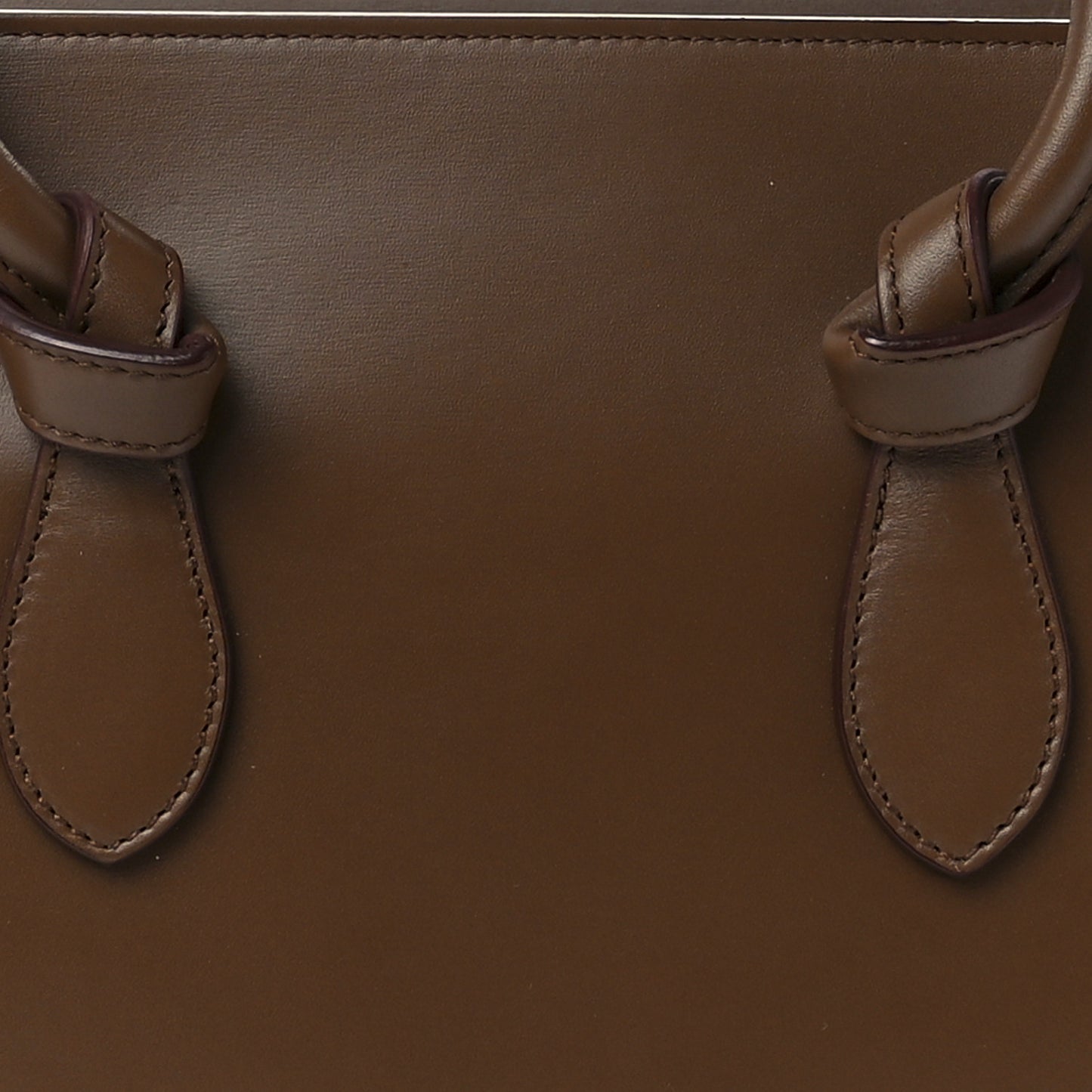 Palmelato Calfskin Mini Tie Knot Tote Camel