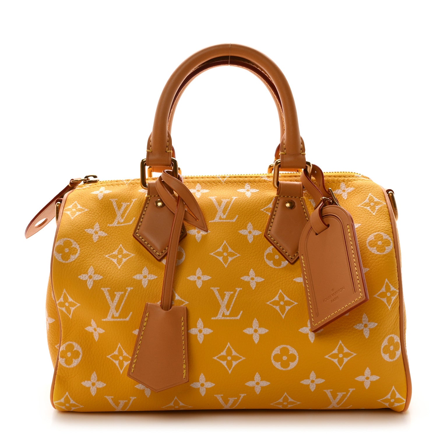 Louis Vuitton Calfskin Monogram Speedy P9 Bandouliere 25 Jaune Mat