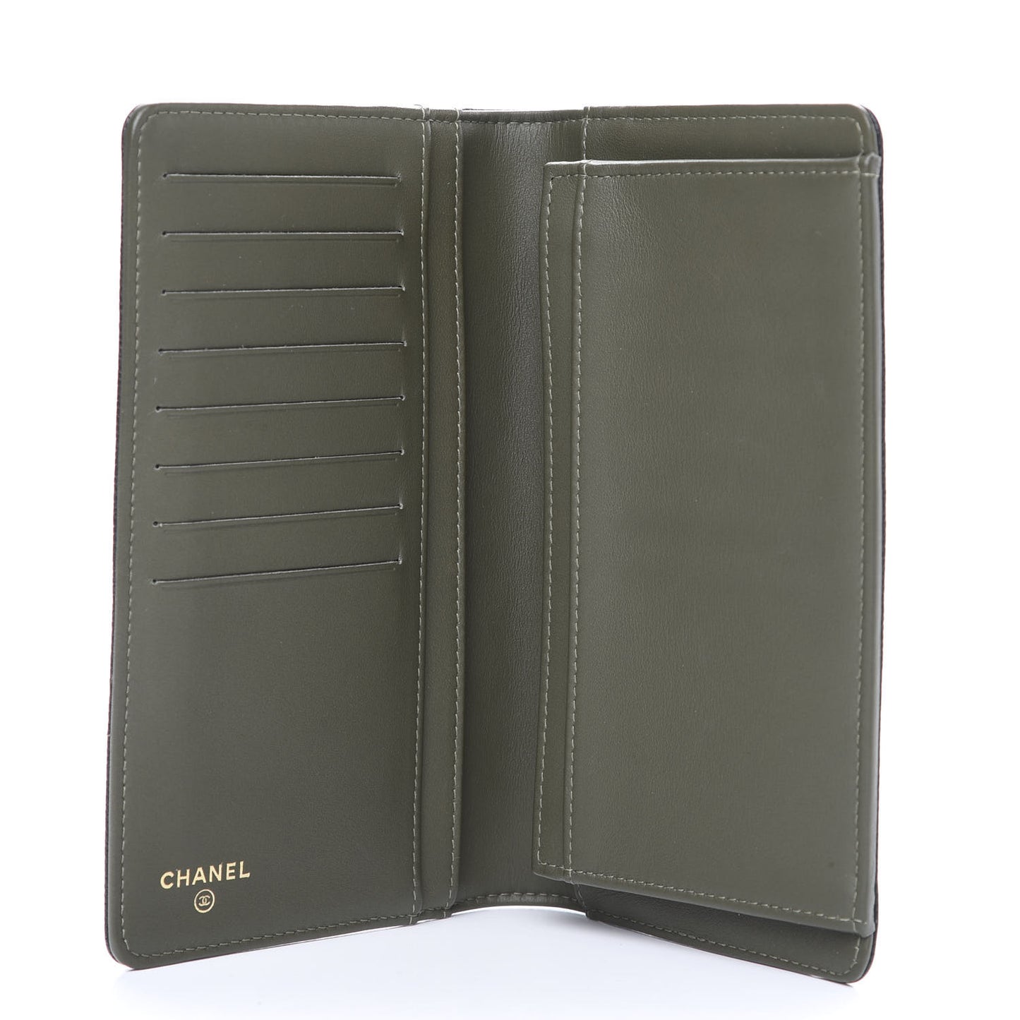 Caviar Quilted Boy Yen Wallet Black