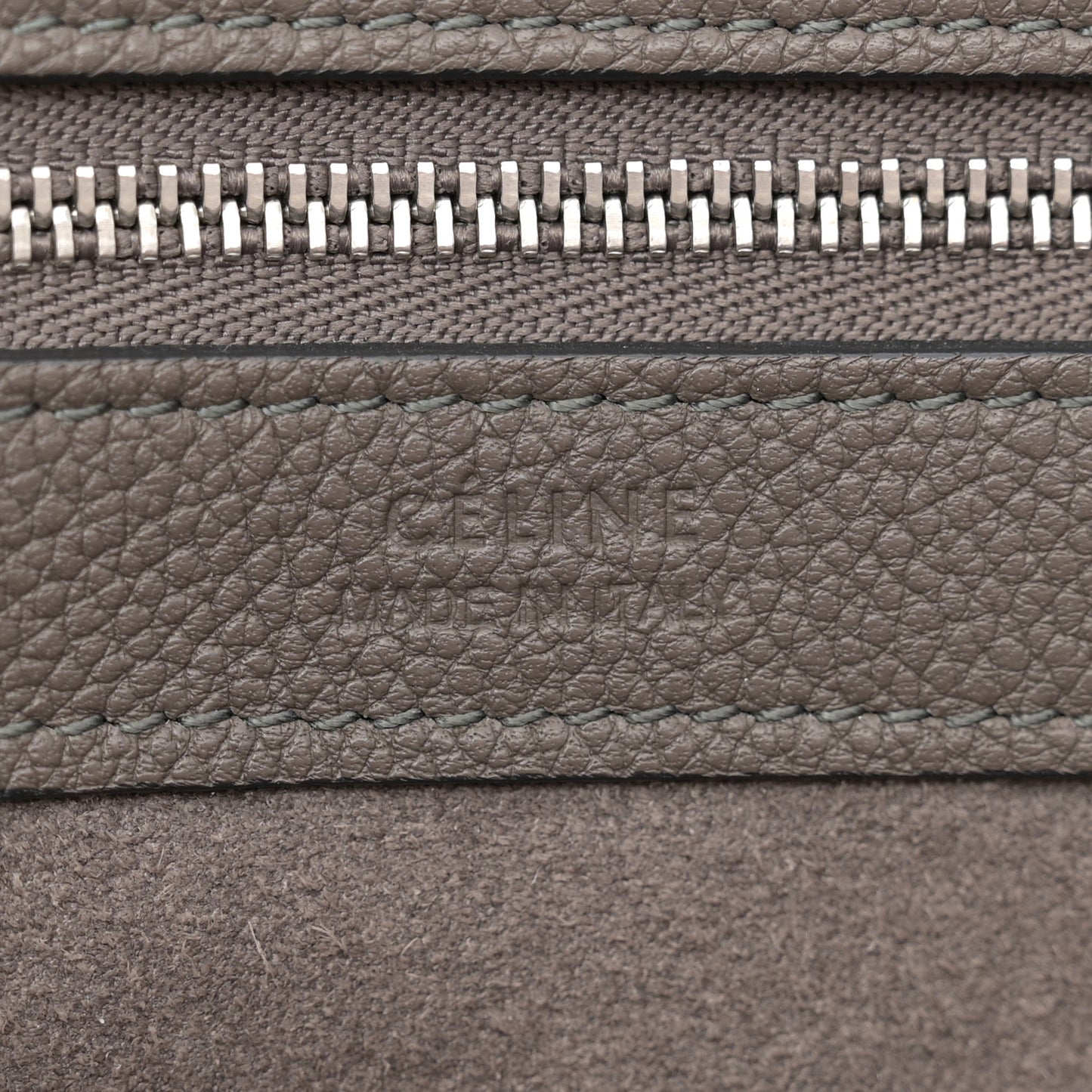 Soft Grained Calfskin Small Belt Cabas Phantom Medium Grey