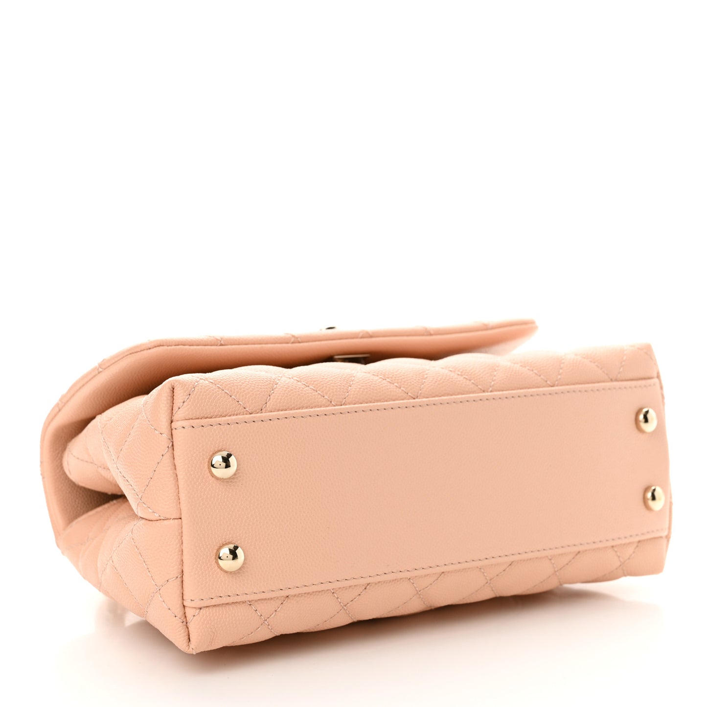 Caviar Quilted Mini Coco Handle Flap Light Pink