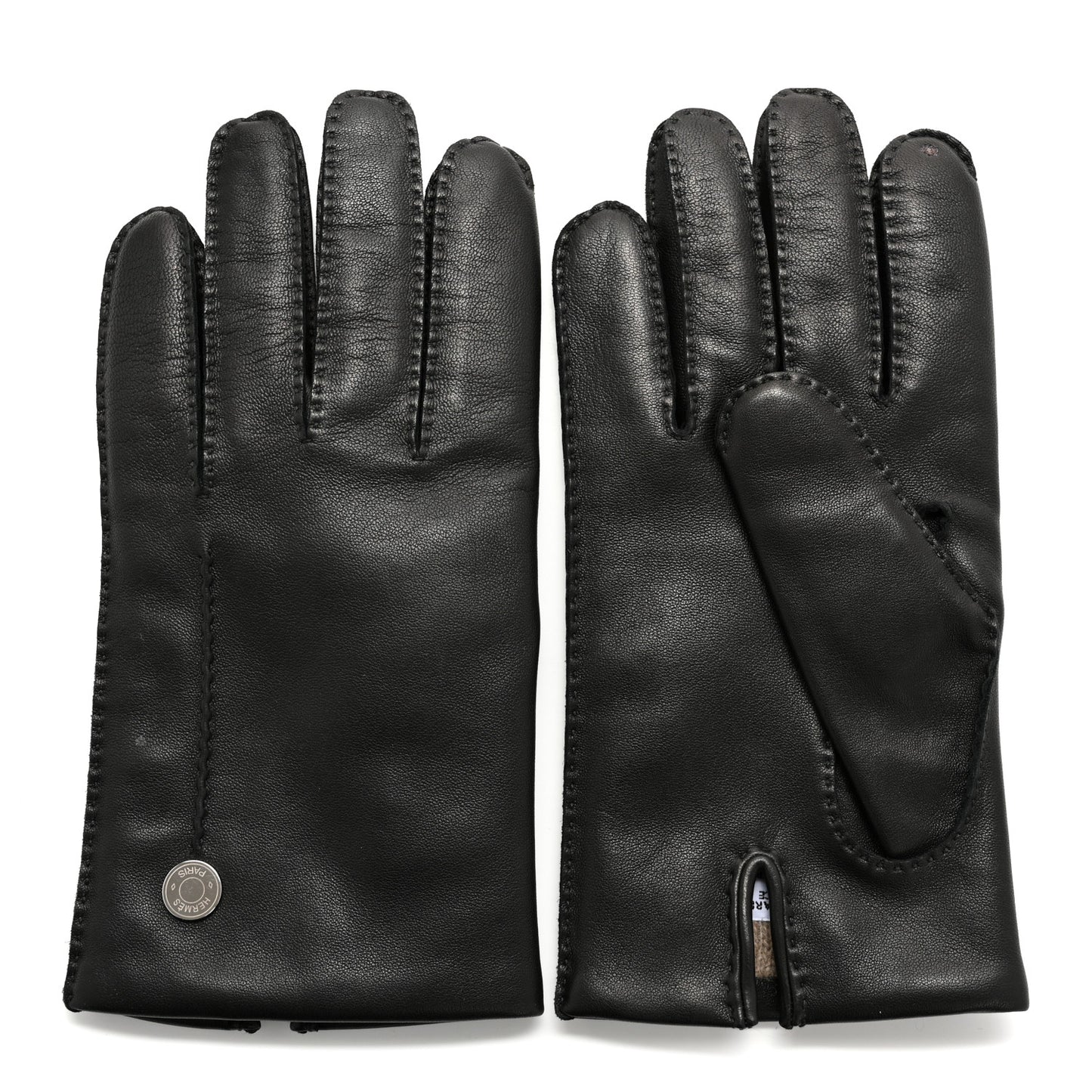 Lambskin Cashmere Gloves 8.5 Black