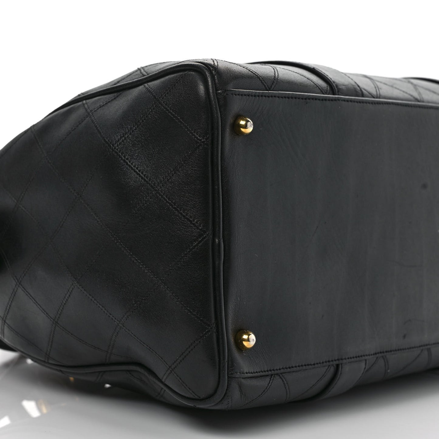Calfskin Stitched CC Boston Black