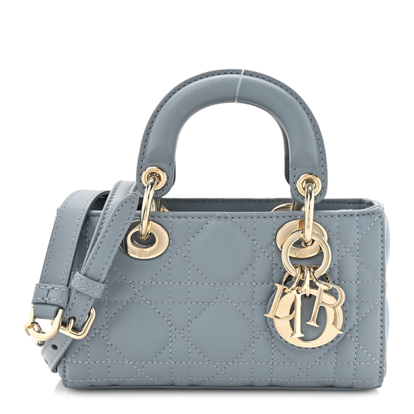 Lambskin Cannage Micro Lady D-Joy Cloud Blue
